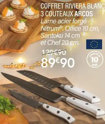 Arcos coffret riviera blanc 3 couteaux