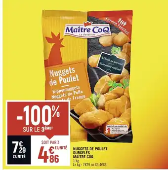 Spar Maitre coq nuggets de poulet surgelés offre