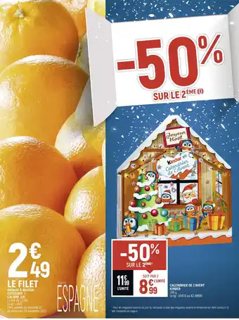 Petit Casino Kinder calendrier de l’avent offre