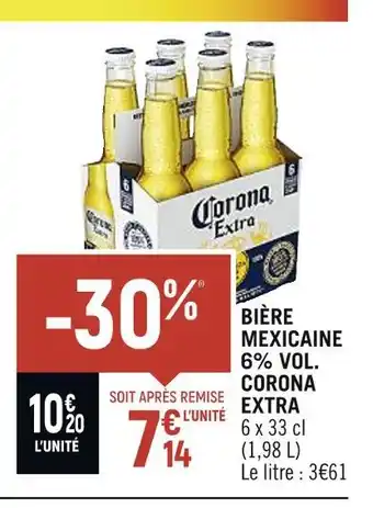 Spar Corona extra bière mexicaine 6% vol offre