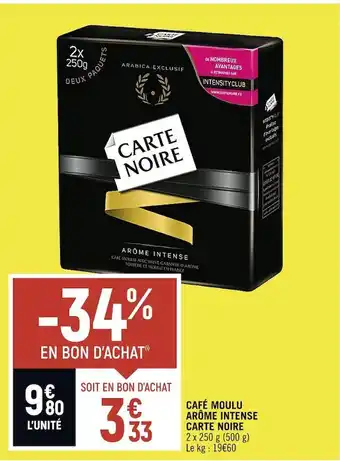 Petit Casino Carte noire café moulu arôme intense offre