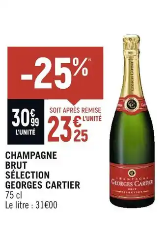 Spar Georges cartier champagne brut sélection offre