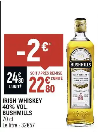 Bushmills irish whiskey 40% vol