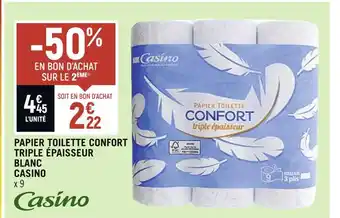 Spar Casino papier toilette confort triple épaisseur blanc offre