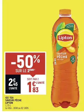 Petit Casino Lipton ice tea saveur pêche offre