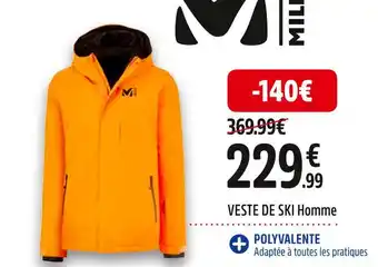 Intersport Millet veste de ski homme offre