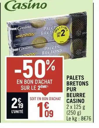 Spar Casino palets bretons pur beurre offre
