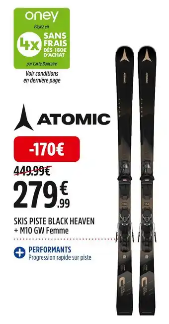 Intersport Atomic skis piste black heaven + m10 gw femme offre
