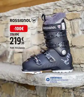 Intersport Rossignol pure 70 x femme offre