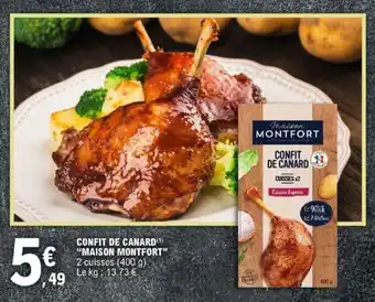 E.Leclerc CONFIT DE CANARD MAISON MONTFORT offre