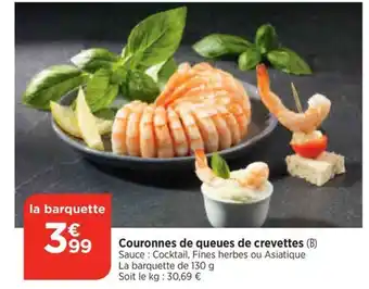 Bi1 Couronnes de queues de crevettes offre