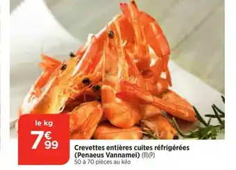 Bi1 Crevettes entières cuites réfrigérées offre