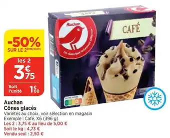 Bi1 Auchan Cônes glacés offre