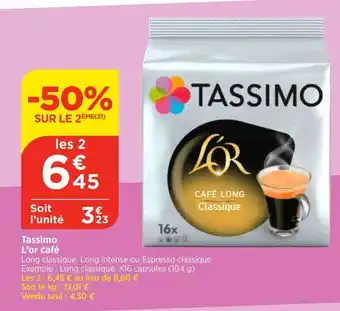 Bi1 Tassimo L'or café offre