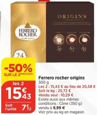 Bi1 Ferrero rocher origins offre