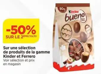 Bi1 Sur une sélection de produits de la gamme Kinder et Ferrero offre