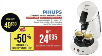 Philips cafetiĂšre Ă dosettes senseo hd7806/41