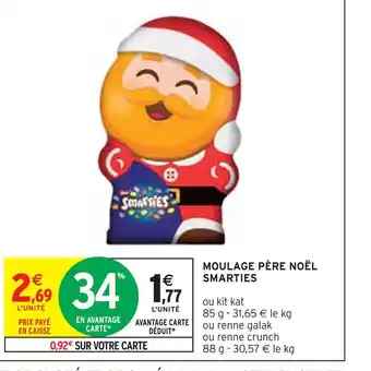 Intermarché Smarties moulage père noël offre