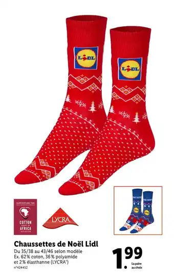 Lidl Lycra chaussettes de noël lidl offre
