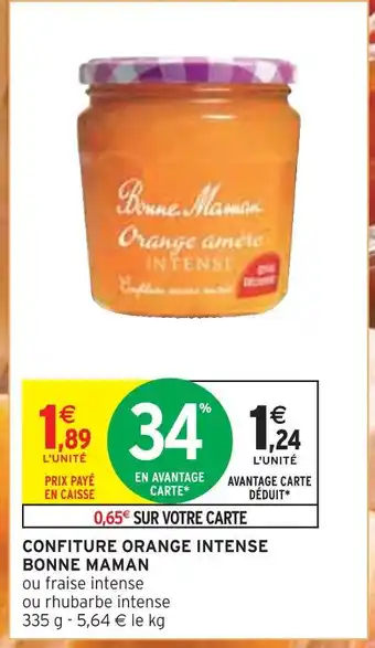 Intermarché Bonne maman confiture orange intense offre