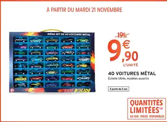 Intermarché 40 voitures métal offre