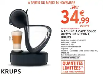 Intermarché Krups machine a cafe dolce gusto infinissima offre