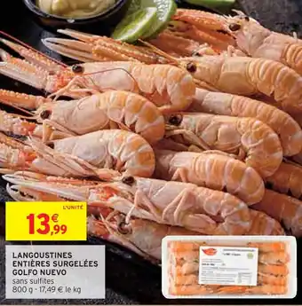 Intermarché Golfo nuevo langoustines entières surgelées offre
