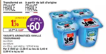 Intermarché Yogourmand yaourts aromatisés vanille offre