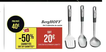 Casino Supermarchés Berghoff set 3 ustensiles de cuisine offre