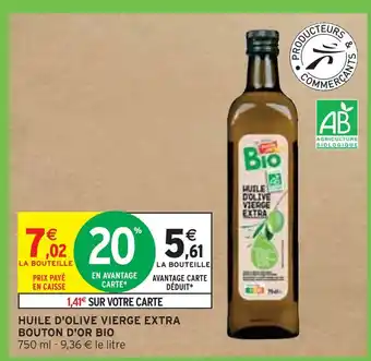 Intermarché Bouton d'or huile d'olive vierge extra offre