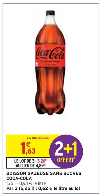 Intermarché Coca-cola boisson gazeuse sans sucres offre