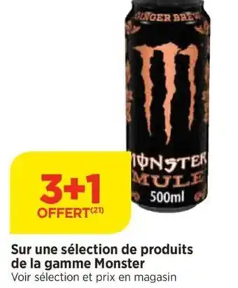 Bi1 Sur une sélection de produits de la gamme Monster offre