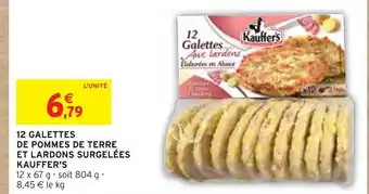 Intermarché Kauffer's 12 galettes de pommes de terre et lardons surgelées offre