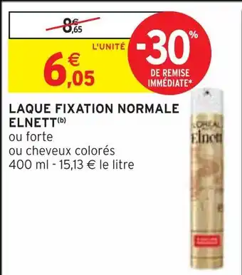 Intermarché Elnett laque fixation normale(b) offre