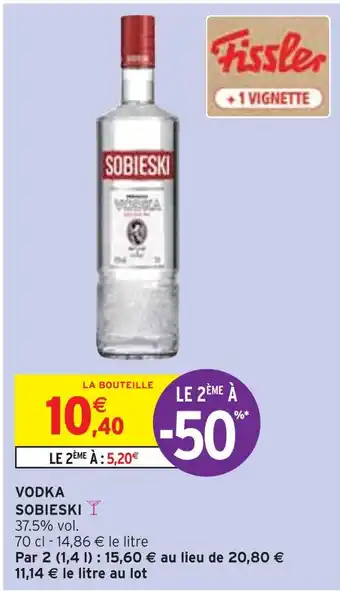Intermarché Sobieski vodka offre