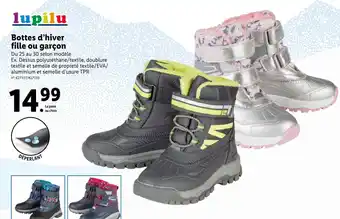 Lidl Lupilu bottes d’hiver fille ou garçon offre