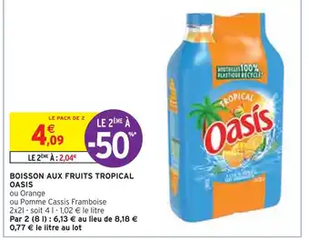 Intermarché Oasis boisson aux fruits tropical offre