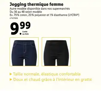 Lidl Lycra jegging thermique femme offre