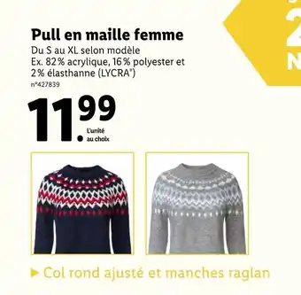 Lidl Lycra pull en maille femme offre