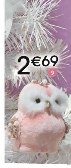 Cora x Carrefour Suspension hibou rose offre