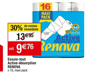 Cora x Carrefour Renova essuie-tout active-absorption offre
