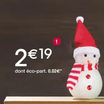 Cora x Carrefour Bonhomme de neige led couleurs changeantes offre