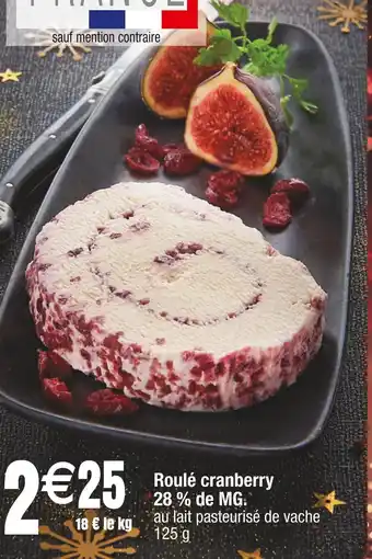 Roulé cranberry 28 % de mg