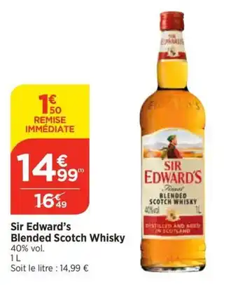 Bi1 Sir Edward's Blended Scotch Whisky offre