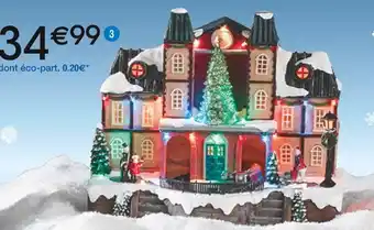 Cora x Carrefour Scène de noël “manoir” led, animée et musicale offre