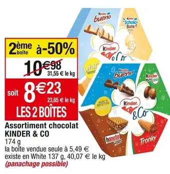 Cora x Carrefour Kinder & co assortiment chocolat offre