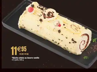 Cora x Carrefour Bûche crème au beurre vanille offre