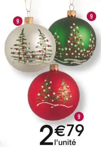 Cora x Carrefour Boule verre “sapin” offre