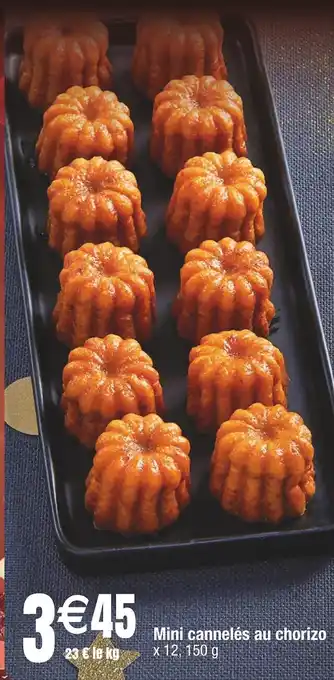 Mini cannelés au chorizo