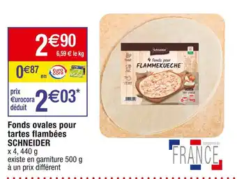 Schneider fonds ovales pour tartes flambées